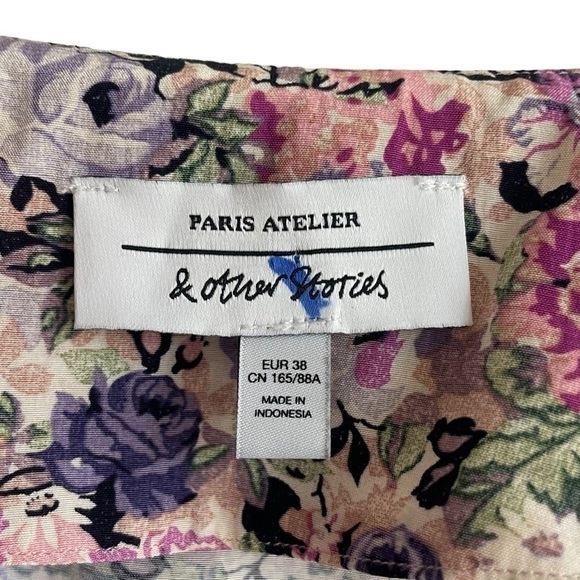 & Other Stories Floral Mini Wrap Dress, Size 38 (S) - Picture 7 of 9